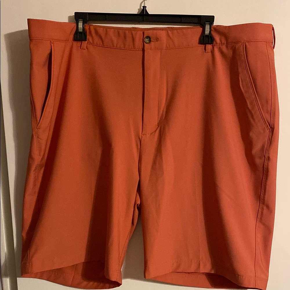 Greg Norman Collection Flat Front Orange Shorts
